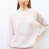 top maille pointelle col montant