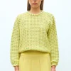 top maille tweedée col rond