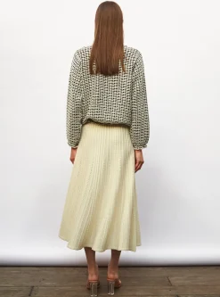 top maille tweedée col rond