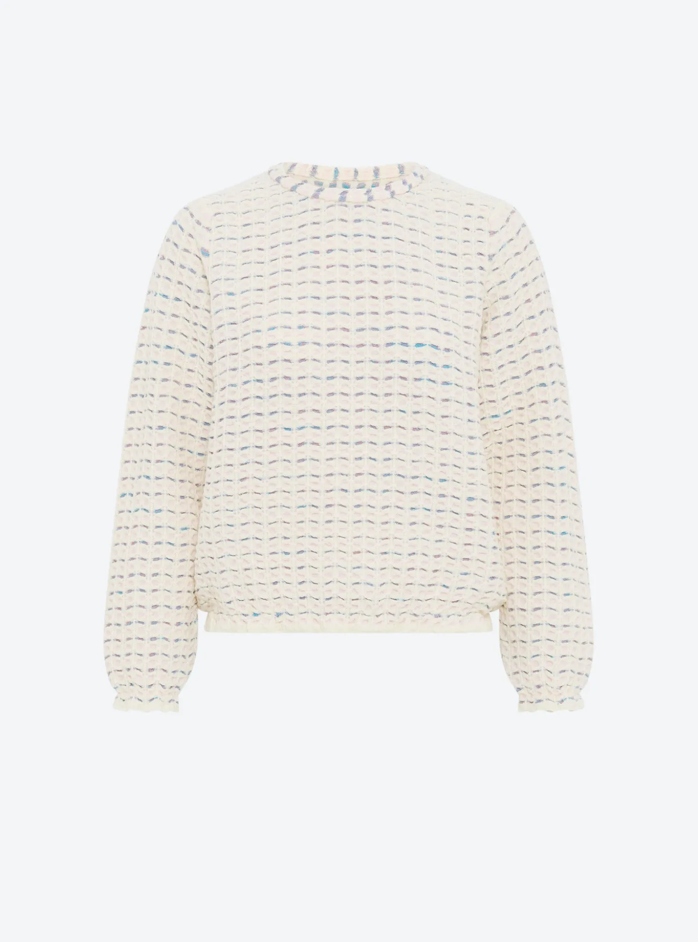 top maille tweedée col rond