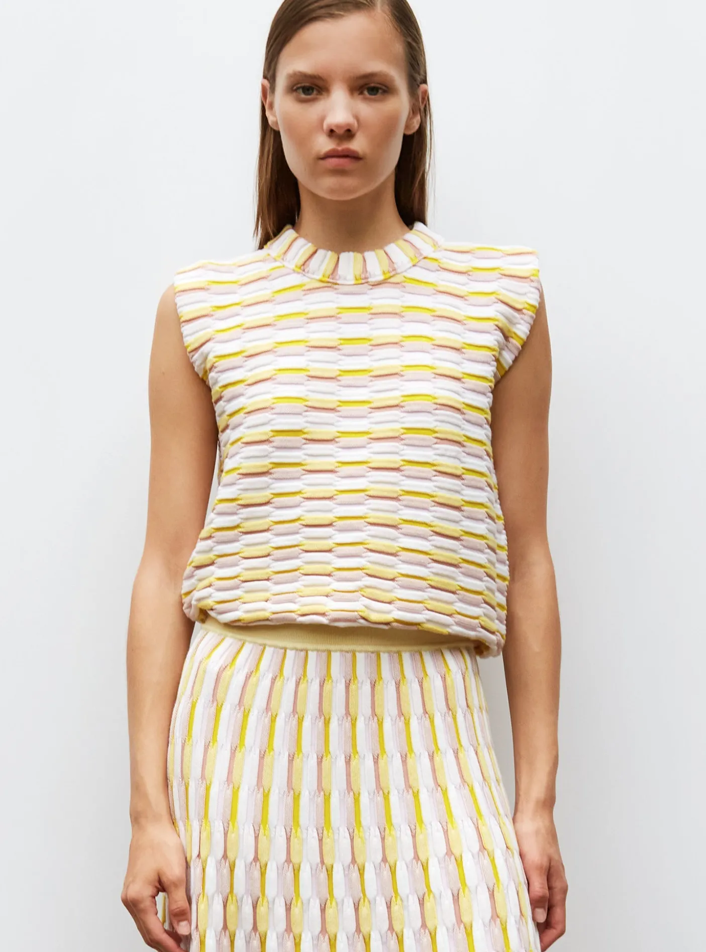 top maille zellige multicolore
