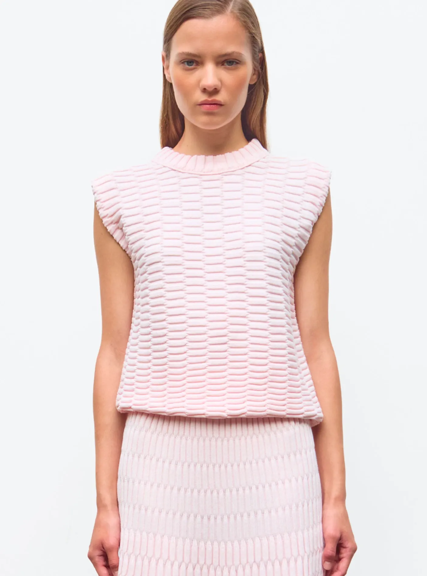top maille zellige uni
