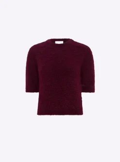 top manches coudes maille duveteuse
