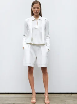 veste en maille mini côte piquée
