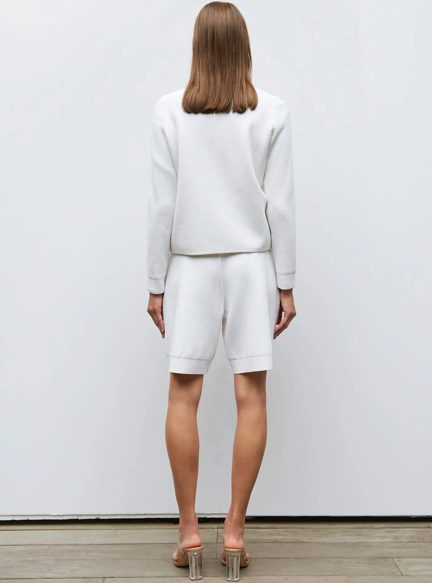 veste en maille mini côte piquée