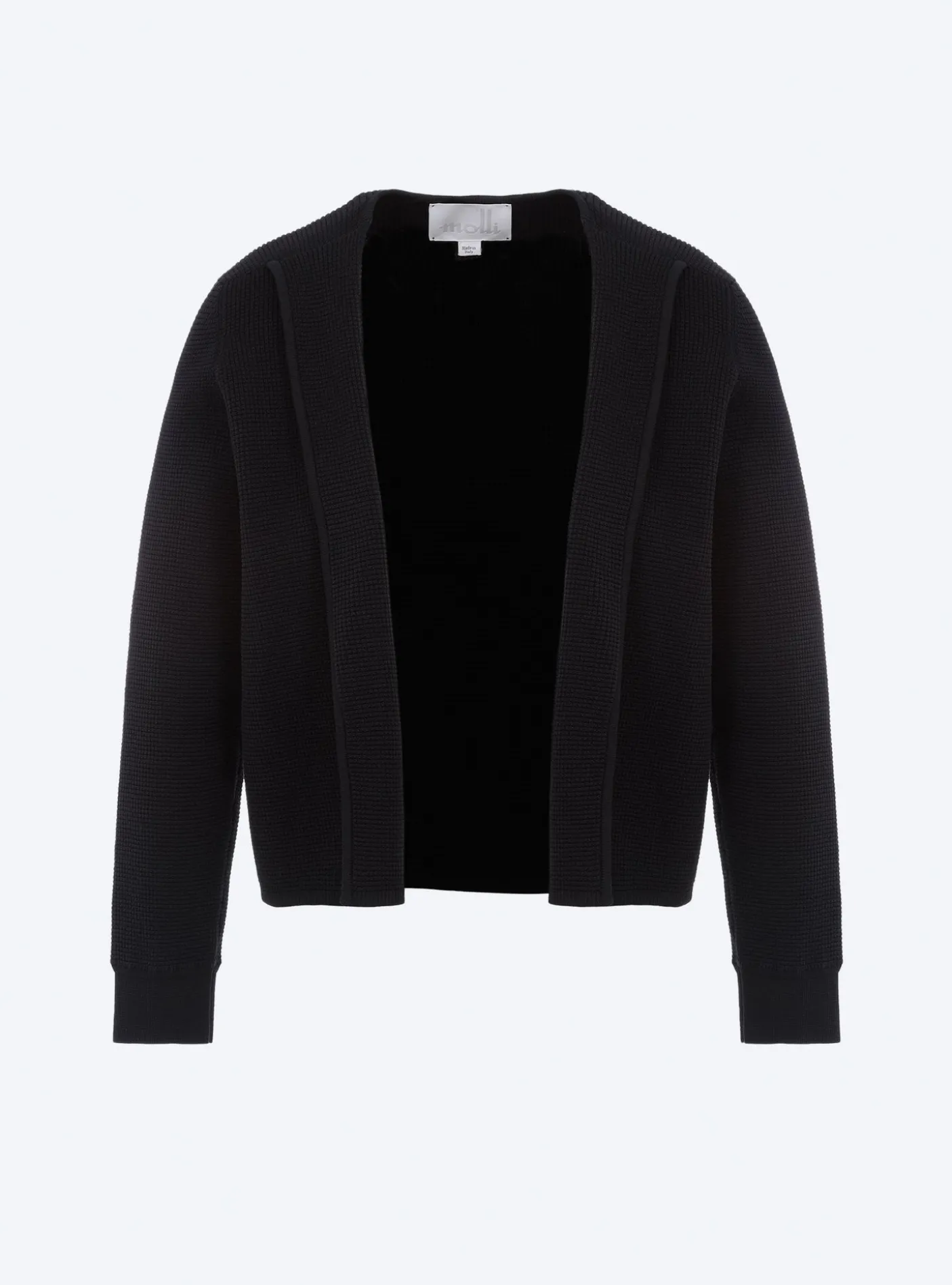 veste en maille mini côte piquée