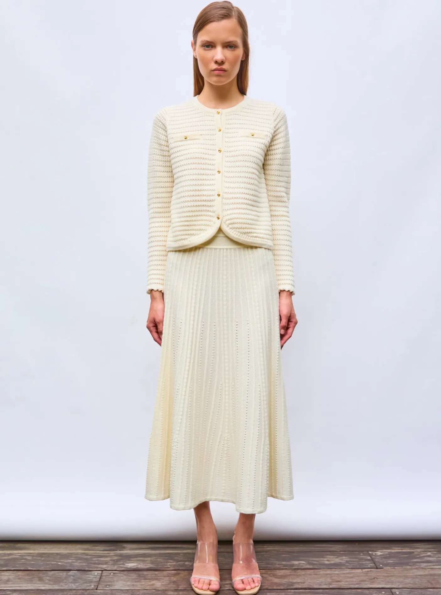 veste maille gaufrée