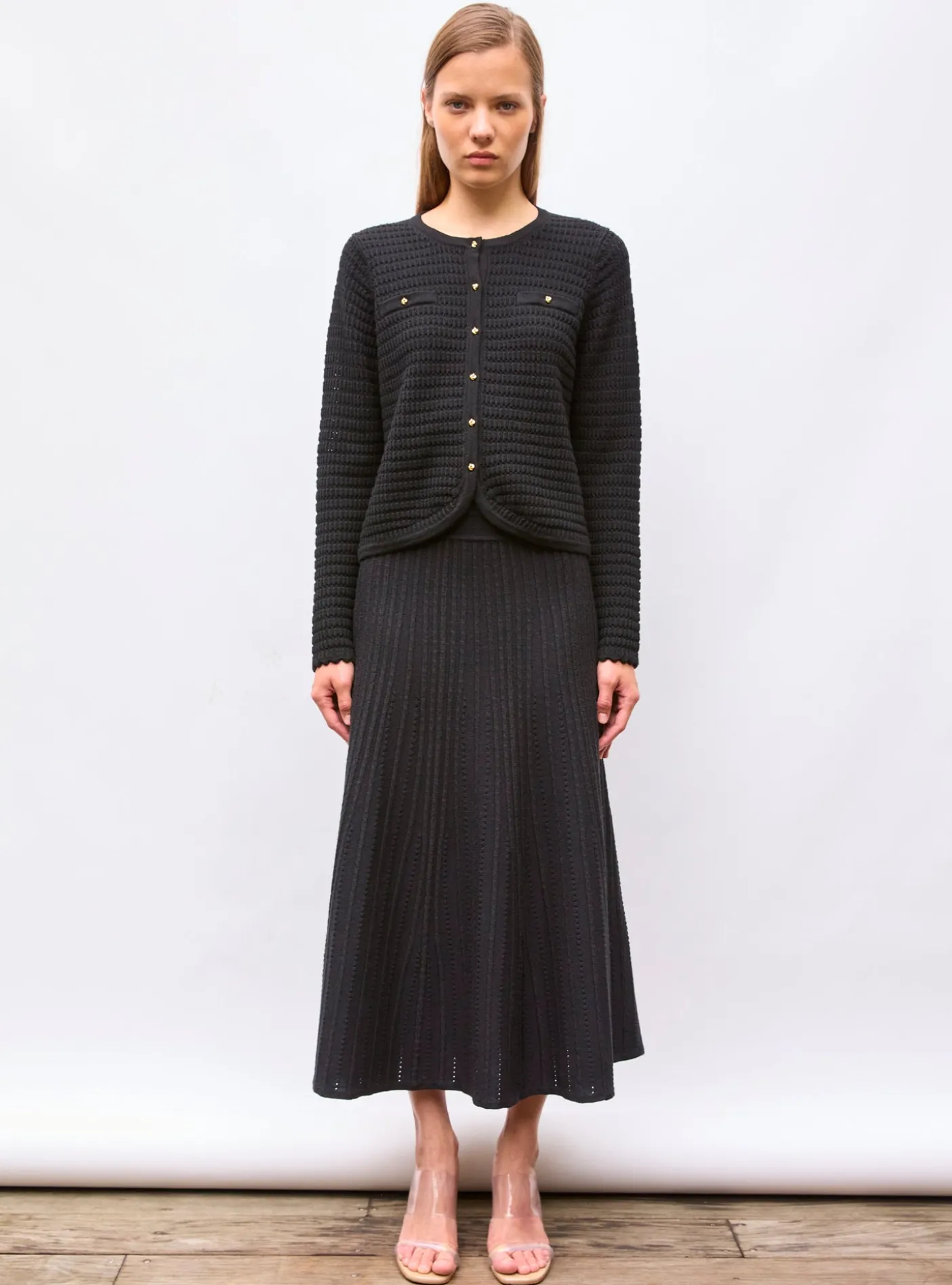 veste maille gaufrée