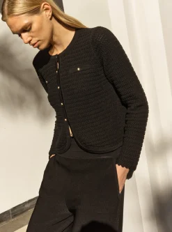 veste maille gaufrée